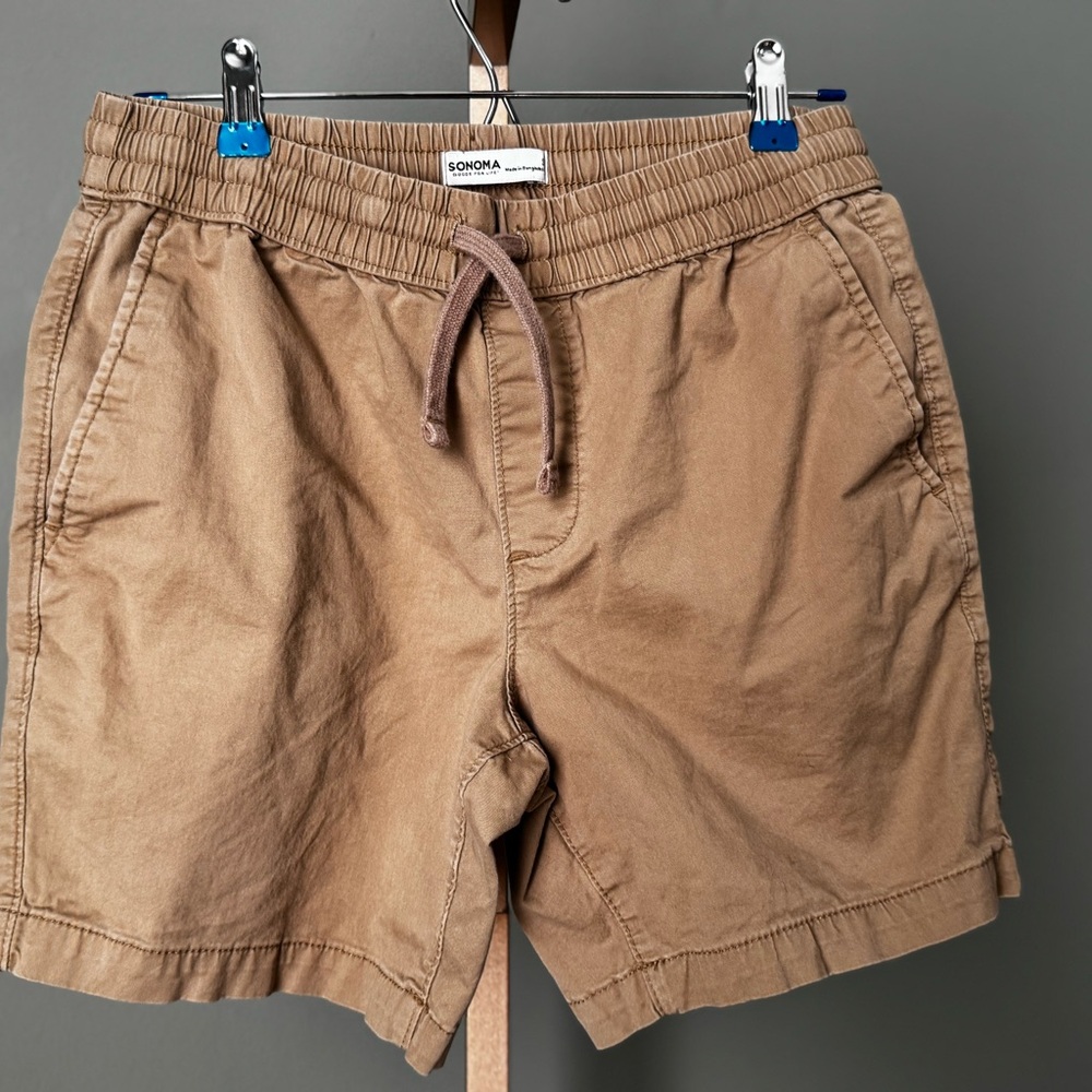 Sonoma Men's Tan Flat Front Shorts Men’s Small